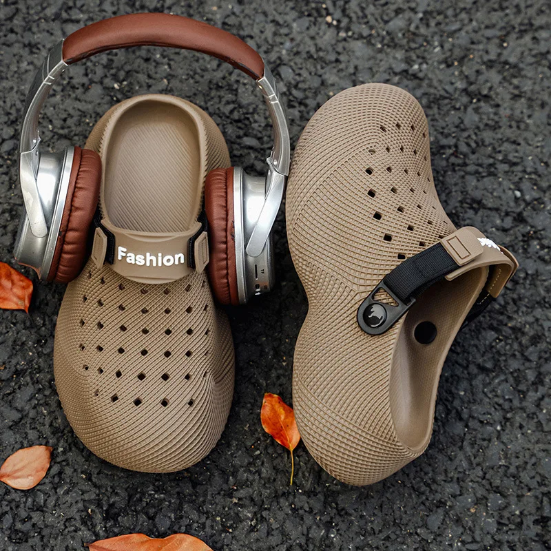 Men Breathable Textured Sandals Lightweight Summer Daily Wear Outdoor Shoes