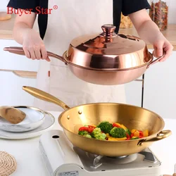 Buyer Star Frying Pan 32cm Nonstick Pan Kitchen Stainless Steel Nonstick Skillet Kitchen Saucepan With Lid Electric Induction