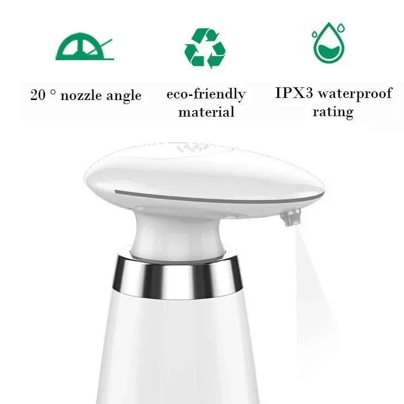 350ml Automatic Soap Dispenser with Intelligent Infrared Sensor Battery Powered 3-Level Adjustable Drip-Free for Bathroom Kitche