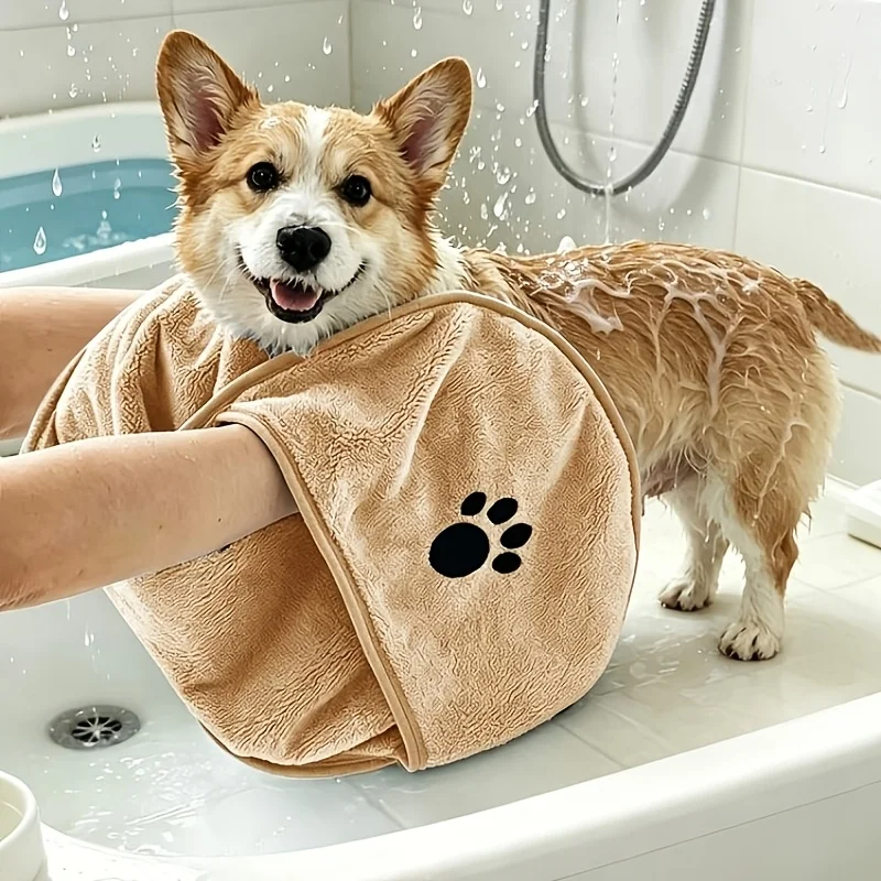Pet Pet Drying Towel for Dog Cat, Super Absorbent Soft Puppy Kitten Bath Towel, Household Pet Shower Cleaning Supplies - Aliexpress Deal