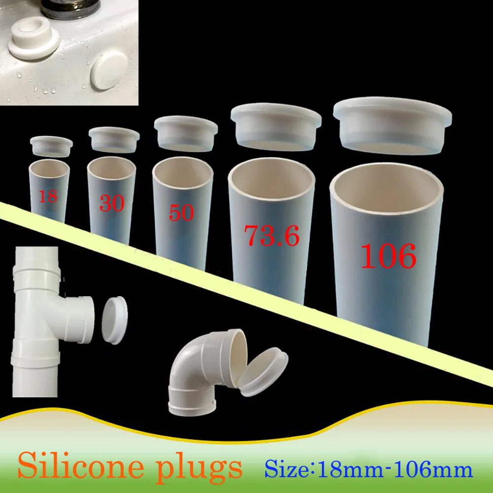 18mm-106mm T Type Plug Cover Snap-On Gasket White Silicone Rubber Seal Hole Plugs Blanking End Caps Waterproof Holes Seal Plugs