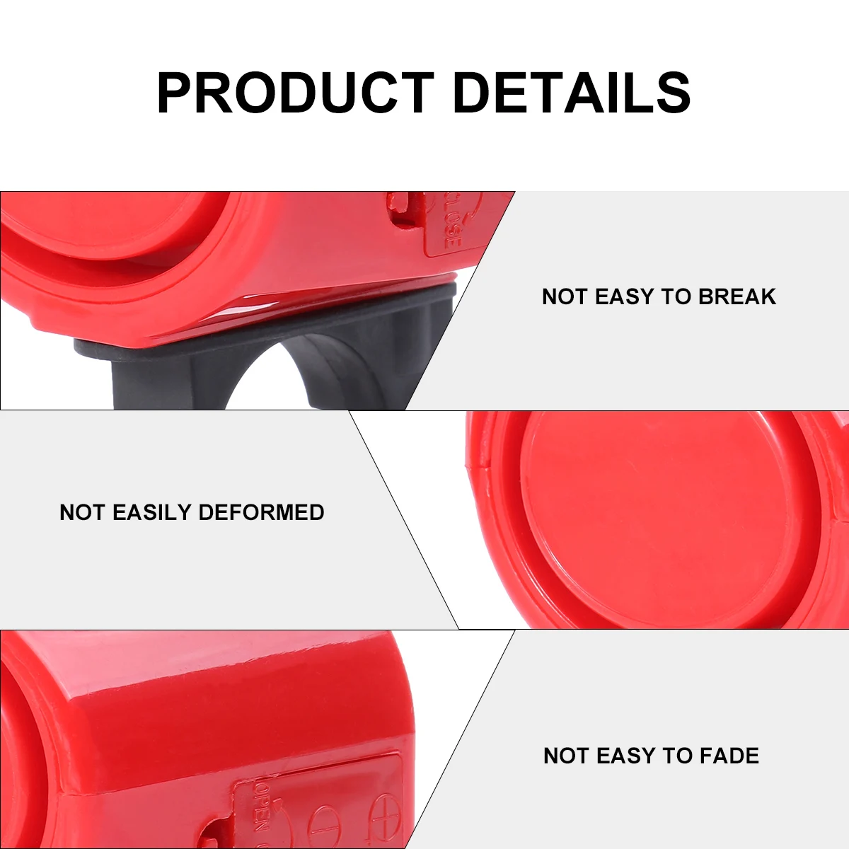 

Red Electric Bike Horn Intelligent Waterproof ABS Shell Safe Riding Bright Light Bike Trumpet Accessories Horn