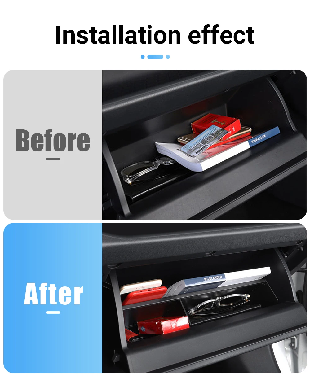 Für Toyota RAV4 XA50 Hybrid 2019 2020 2021 2022 2023 2024 2025 Handschuhfach-Teilung Erweiterung Aufbewahrungsorganizer Zubehör – Detail 3