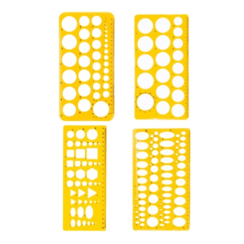 Multifunctional Geometric Stencils Ruler Circle Stencils Oval Stencils Geometric Templates Measuring Ruler for Drawing
