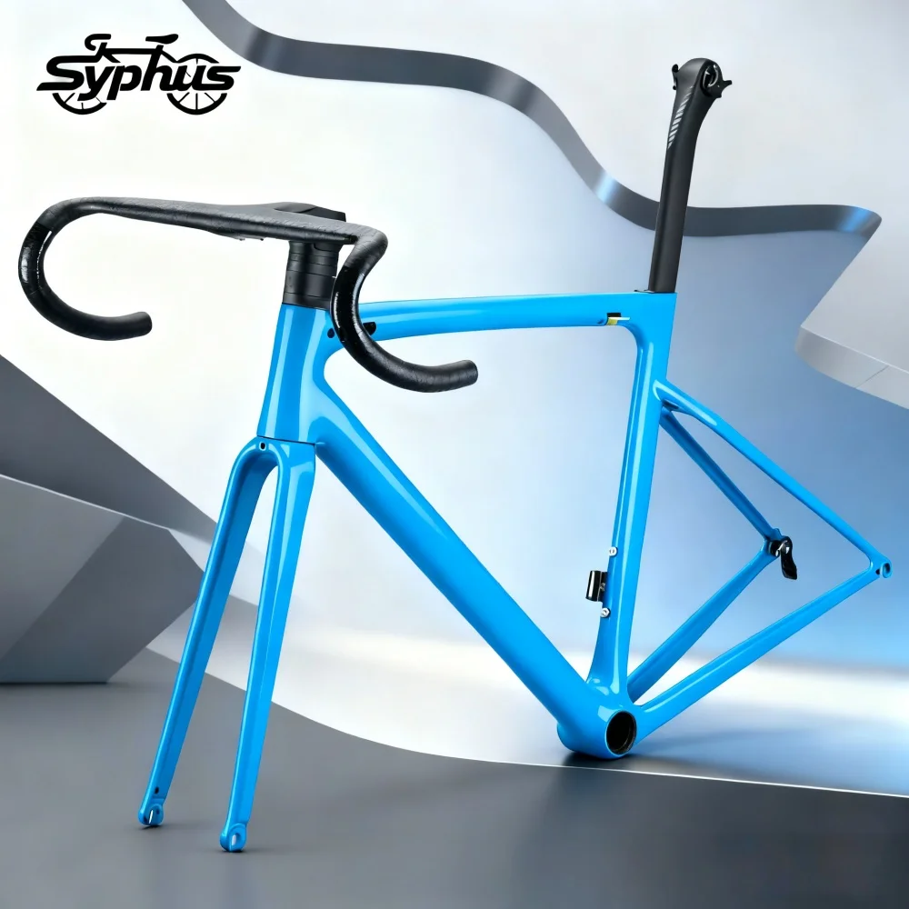 

Syphus 2025 NEW PF30 Carbon Road Bike Frame T1100 Carbon Road Racing Bicycle Frame Internal Cycling Road Bike Frameset