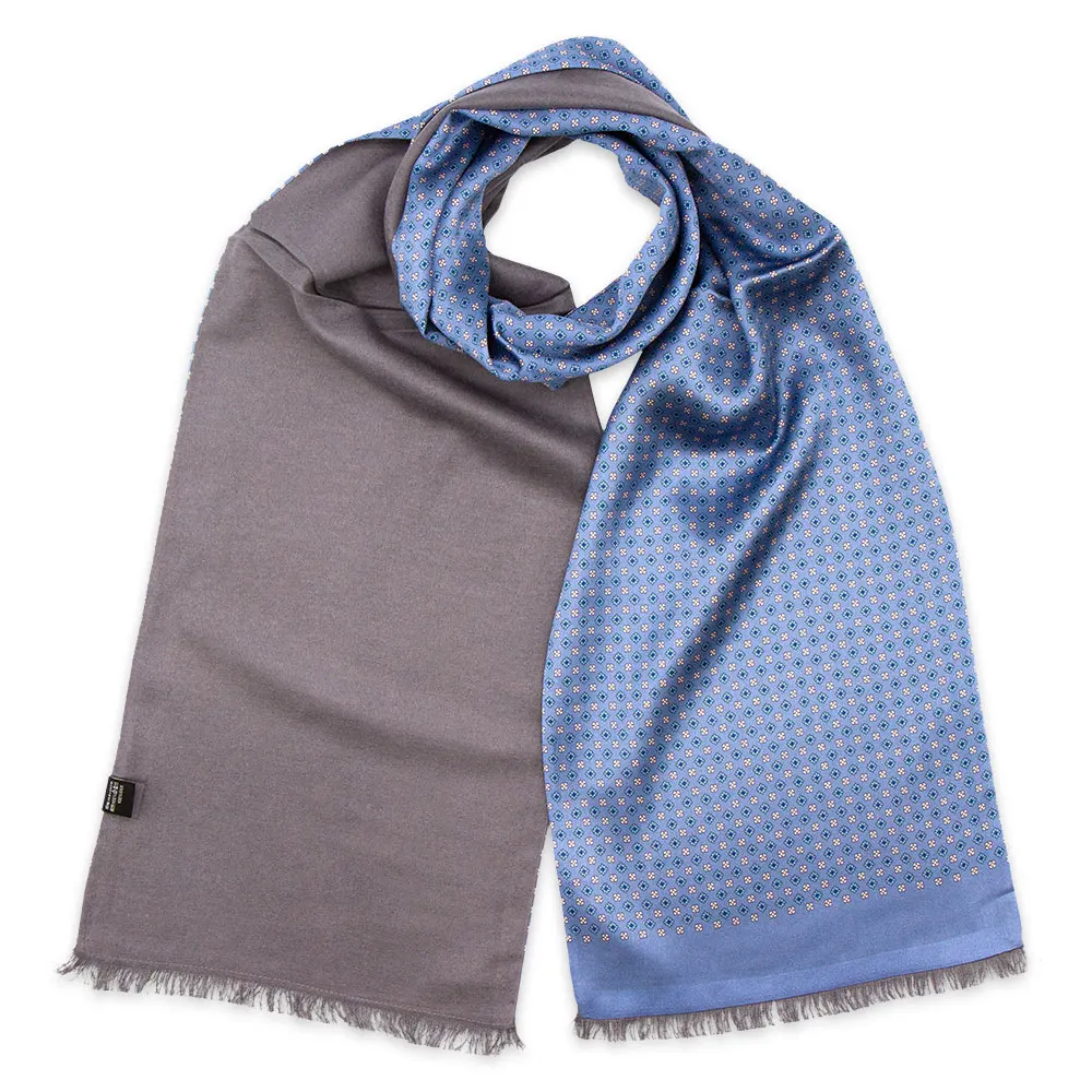 

Luxury 100% Genuine Silk Long Scarf for Men Winter Neckwarmer Elegant Slim Men's Shawl Neckscarf Dad Grandpa Gift Paisley Dot