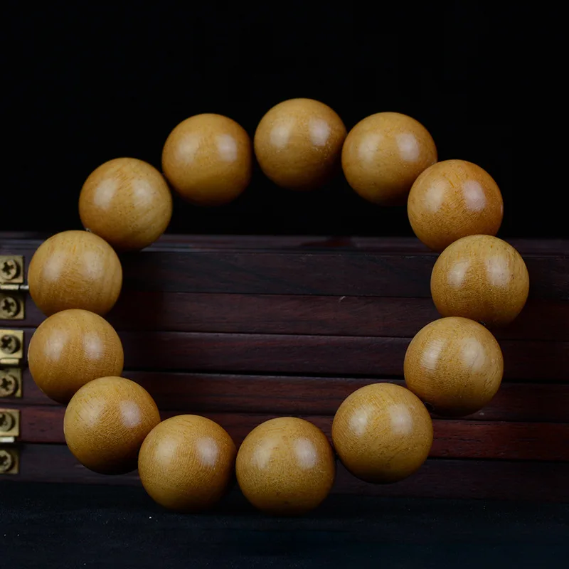Dongjia Sandalwood New Mountain Sandalwood Old Material Old Mountain Sandalwood20Buddhist Prayer Beads Bracelet Wholesale