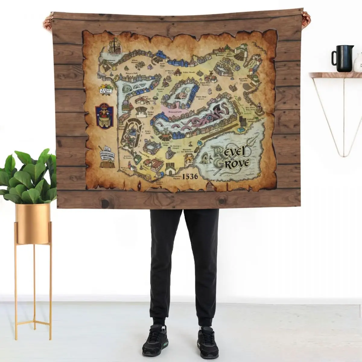 

Map of Revel Grove - 1536 Pt II Covers Throw Blanket Fluffy Cozy Throw Blanket for Home Decor