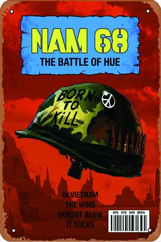 c1, Placa Militar de la Guerra de Vietnam, Letrero Metálico de Metal, Decoración de Pared Vintage Retro
