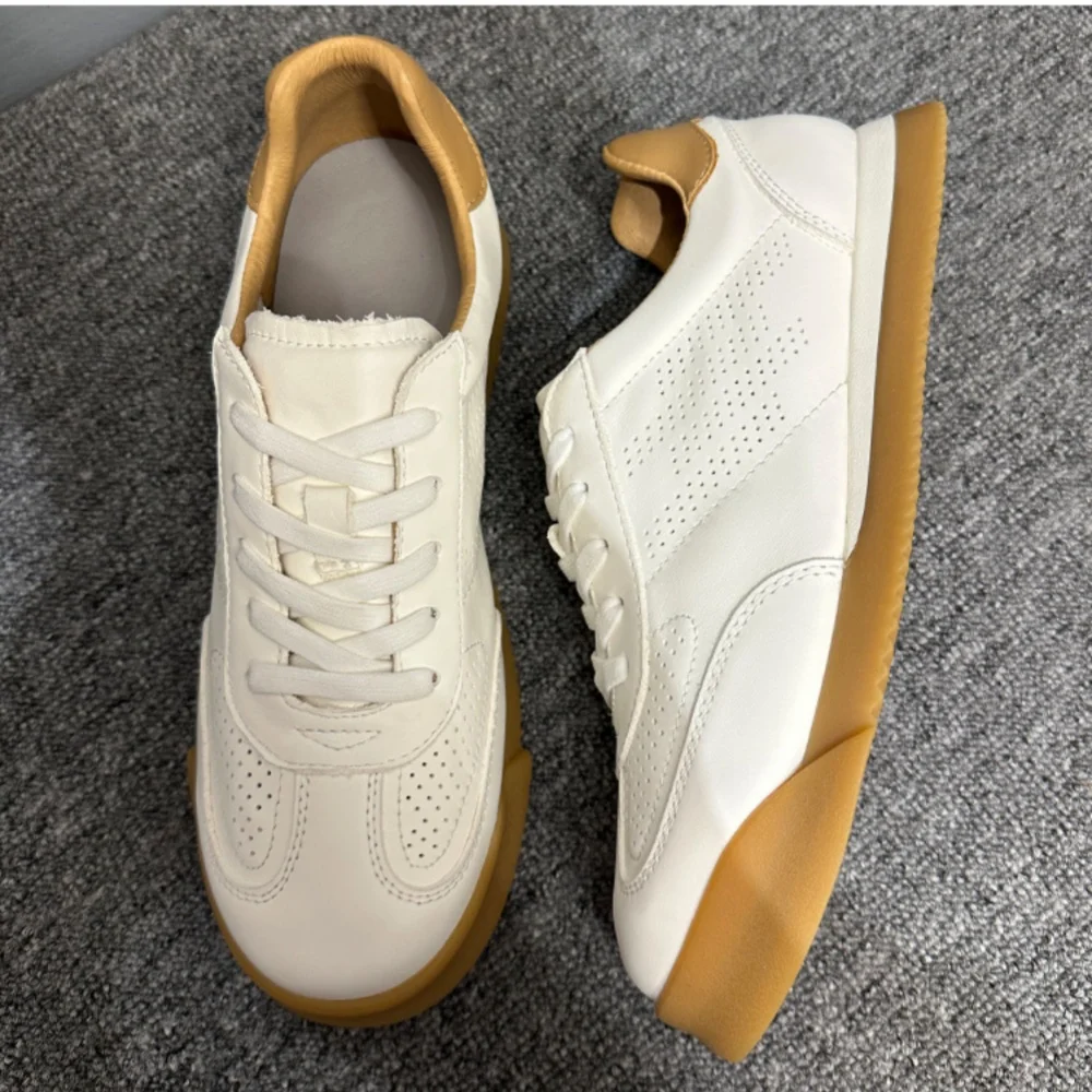 Classic Trendy All- Match White Breathable Sneaker Fashion Casual Running Board Shoes for Men Heightening Casual Board Shoes