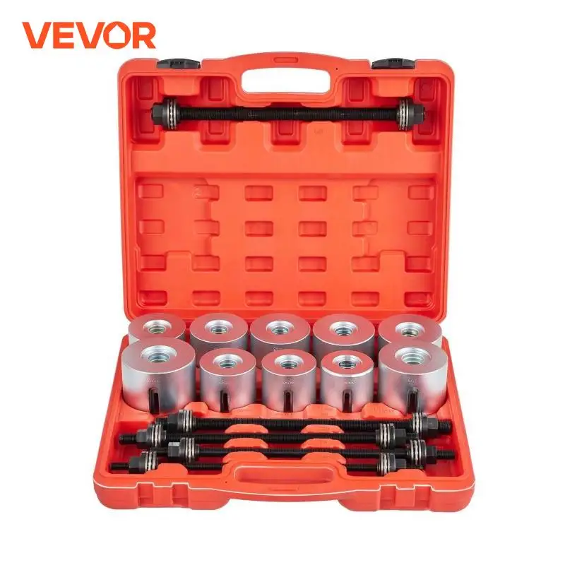 VEVOR 27pcs Universal Press and Pull Sleeve Kit Car Master Bush Bearing Removal Insertion Tool for Car Repair Auto Maintenance