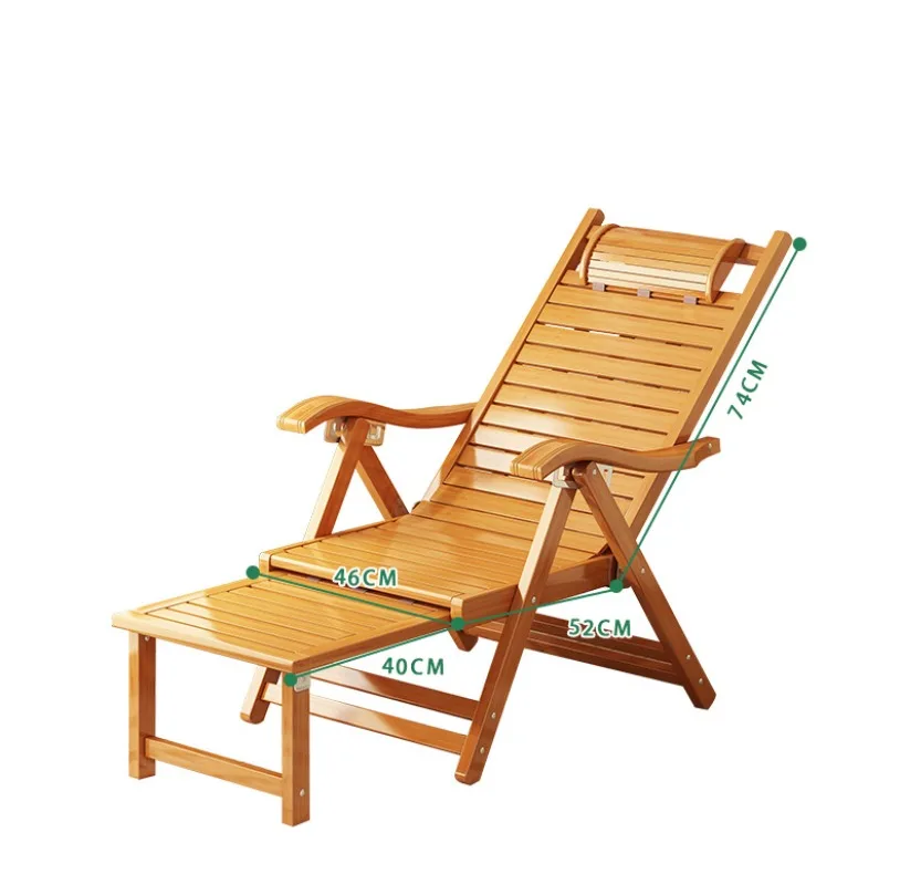 Folding Home Summer Adjustable Retractable Lounge Chair for The Elderly Accompanying Sleeping Folding Chair