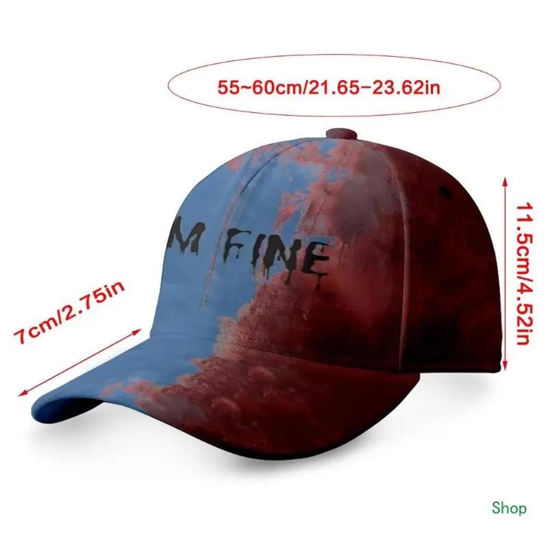 Dropship Creep Blood Stained Baseball Hat for Halloween Costume Unisex Cosplay Headwear