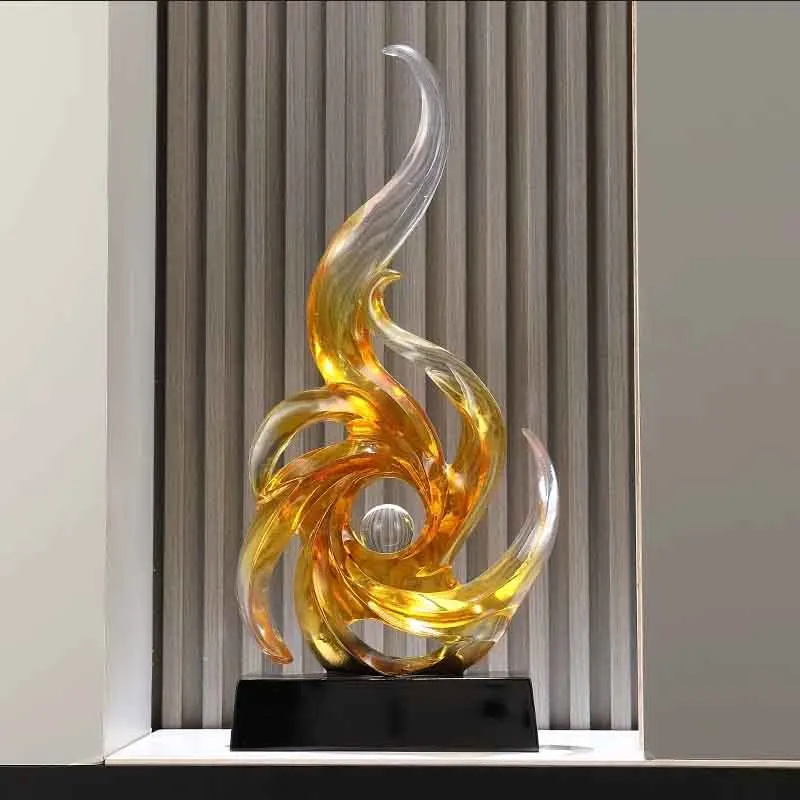 

Transparent Resin Sculpture, Room Decor, Creative Artwork Statues, Living Room Office Desktop Decoration, Nordic Crafts Gifts