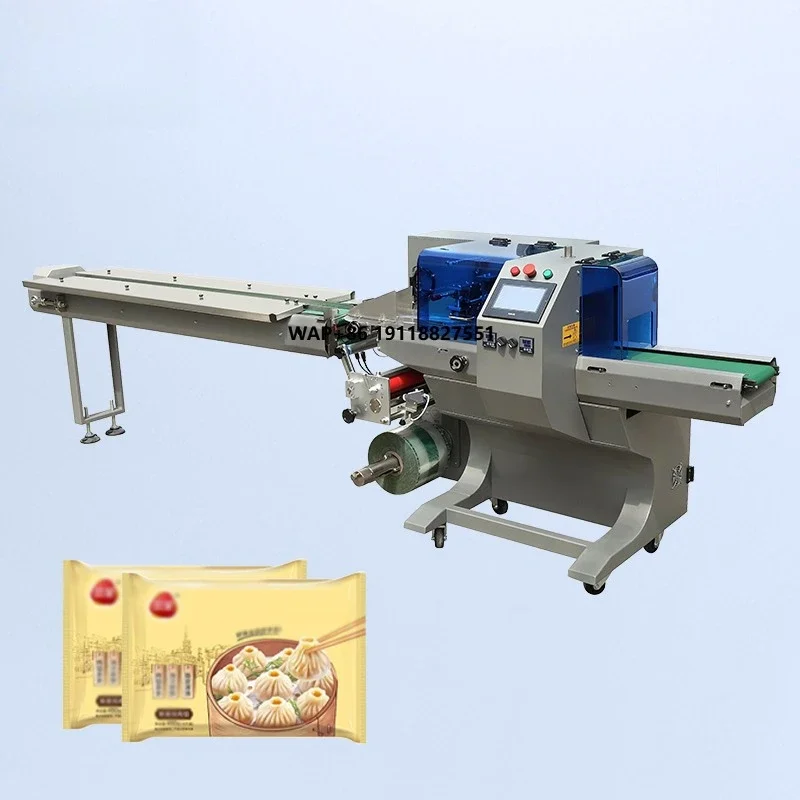 BG-350 Automatic Horizontal Pillow Packaging Cookie Sandwich Toast Bread Flow Biscuit Packing Machine