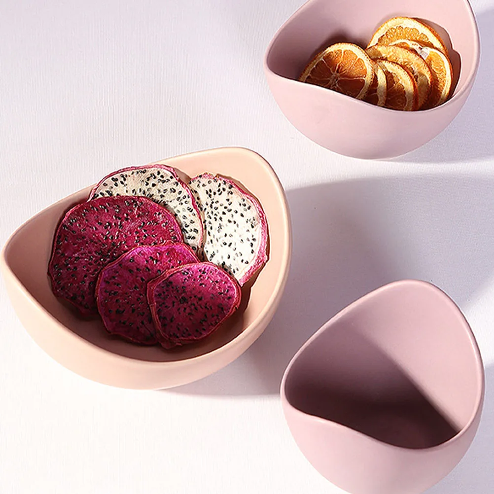 

3Pcs Lotus Ceramic Dishes Set Fine Workmanship Stackable Space Saving for Table Party Food Serving Tray Household Plate