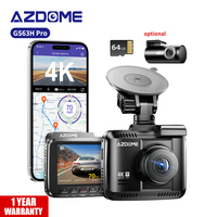 AZDOME Dash Cam GS63H Pro 4K+1080P APP GPS WIFI ADAS WDR 2.4'' IPS Screen Car DVR 24H Parking Monitor Super Capacitor 150° FOV