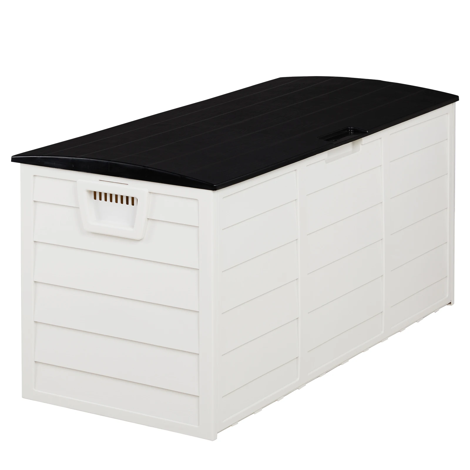 Outdoor Garden Plastic Storage Deck Box Chest Tools Cushions Toys Lockable Seat