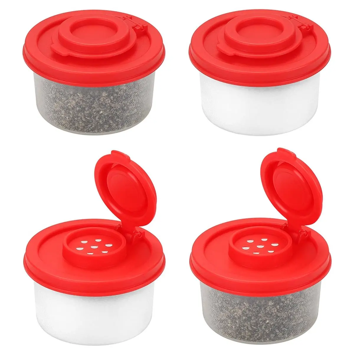 Welcome Deal-Mini Salt and Pepper Shakers - 8pcs Moisture Proof Spice Dispensers for Travel & Camping