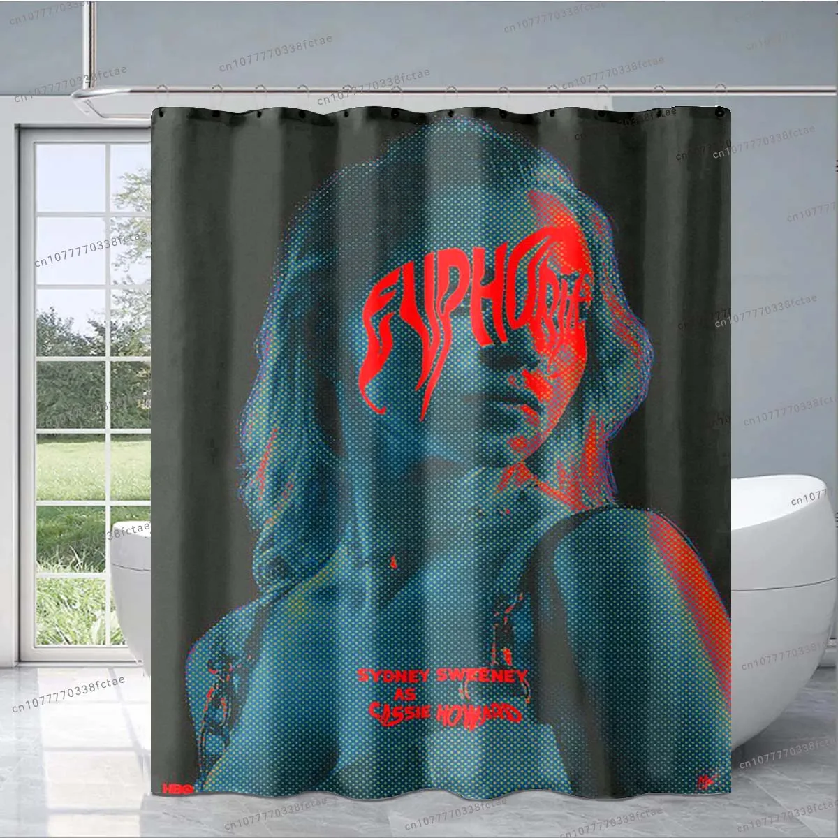 ستارة استحمام بنمط تلفزيون eipporia ، نمط كولاج ، ديكور حمام أرجواني ، هدية للكبار والأطفال