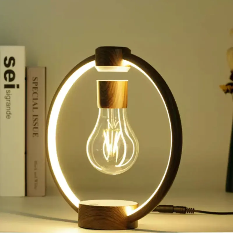 Floating Levitating LED Bulb Lamp Novelty Table Night Light Home Desk Decor Birthday Gift