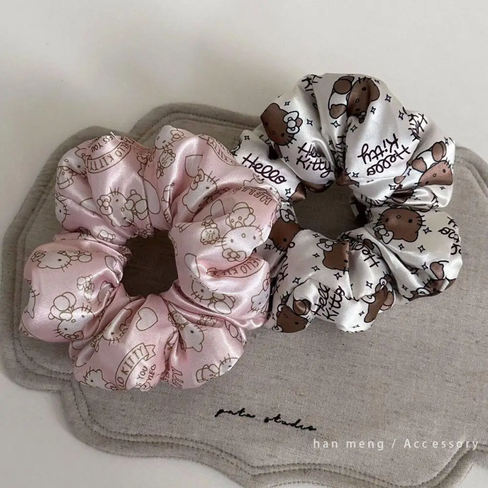 

Резинки для волос Sanrio Hello Kitty, резинка для волос с милым мультяшным котом и принтом котенка, резинка для волос для милых девочек, резинки для волос, украшения для волос, подарок