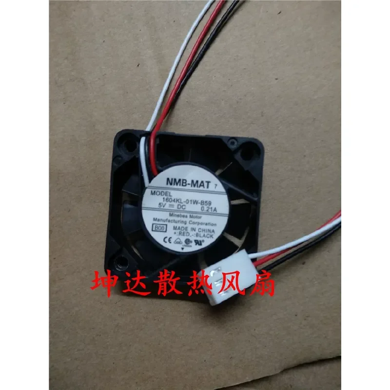 for NMB 1604KL-01W-B59 4010 4CM 5V 0.21A Double Ball Bearing High Airflow Fan with 3 Wire