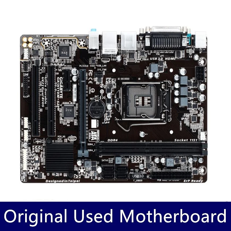 LGA1151 MB Gigabyte GA-H110M-S2PH H110M-S2PH Motherboard LGA 1151 DDR4 H110 32GB Micro ATX Mainboard