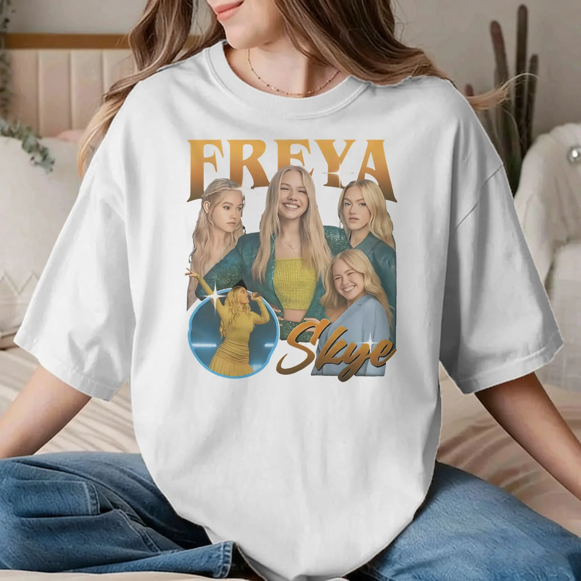 Freya Skye Stars Align Tour 2026 Festival  T-Shirt Men Women  Fun Pure Cotton Tee Shirt Round Neck T Shirt Gift Idea Tops