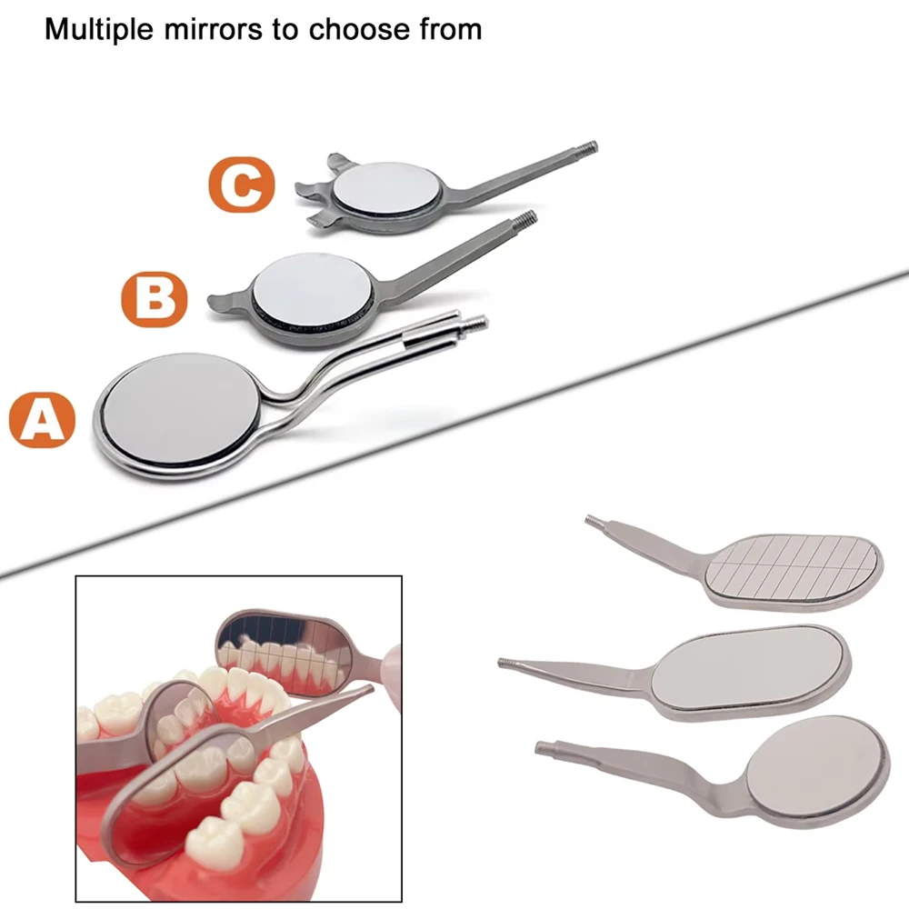 

Dental Mouth Mirror Anti Fog Rhodium Coated Stainless Steel Oral Exam Tool for Dentists