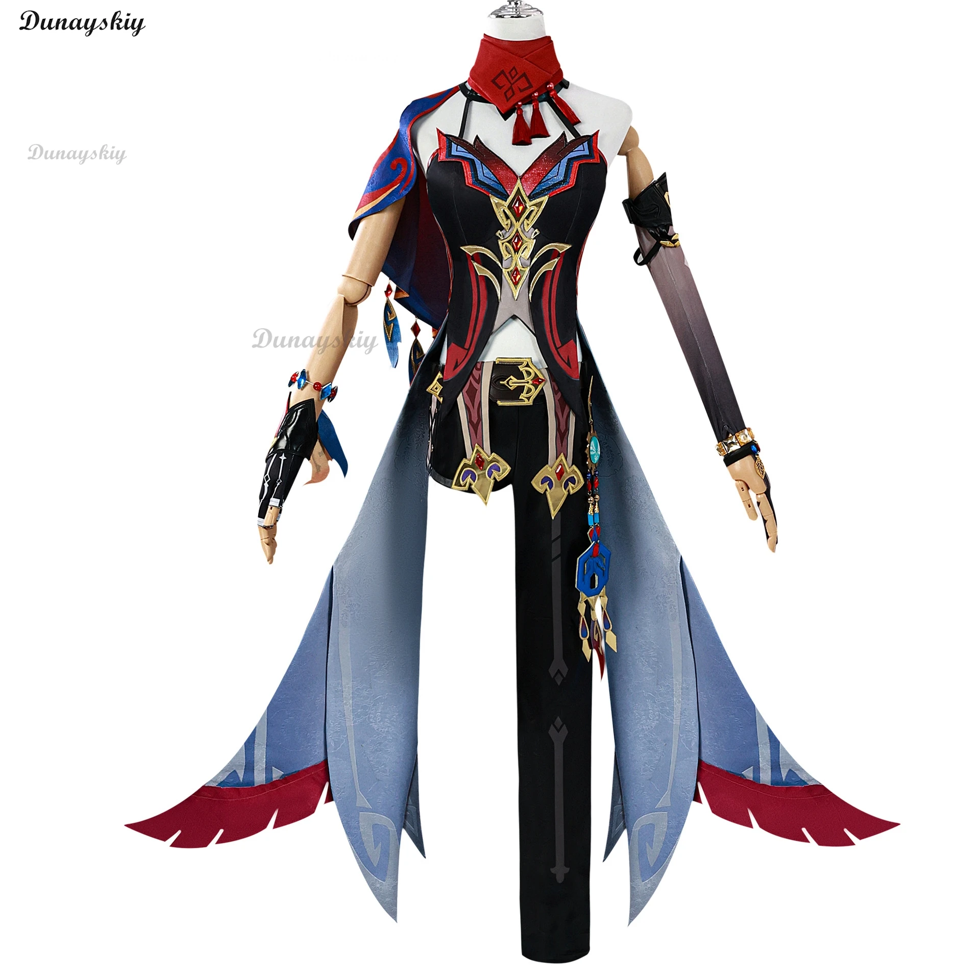 Genshin Impact Cosplay Costume pour femme, jeu d'anime, Chasca, perruque, chapeau, combinaison sexy, Halloween, Noël, tenues de fête de carnaval