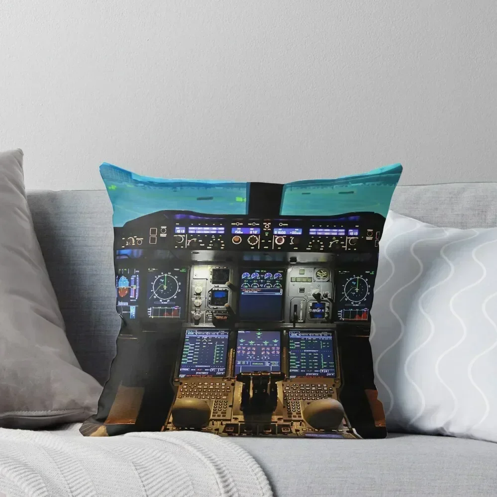 A380 Cockpit Throw Pillow Couch Cushions Pillowcases For Pillows pillow