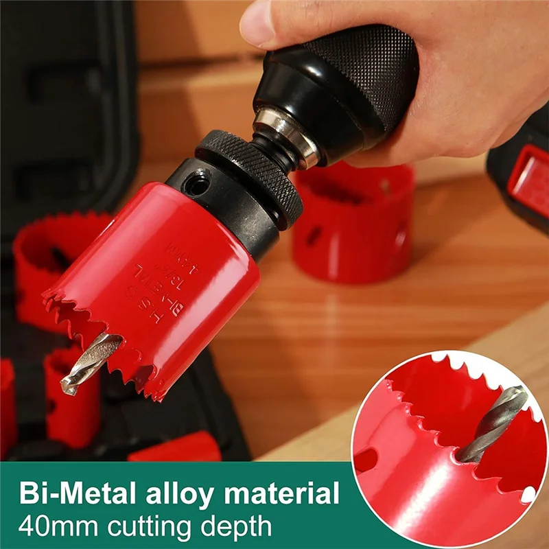 

ABBP-3/4" To 2-1/2" Drilling Crown For Stainless Steel Hole Saw Set Tungsten Carbide Tipped Drill Bits For Metal Alloy Iron