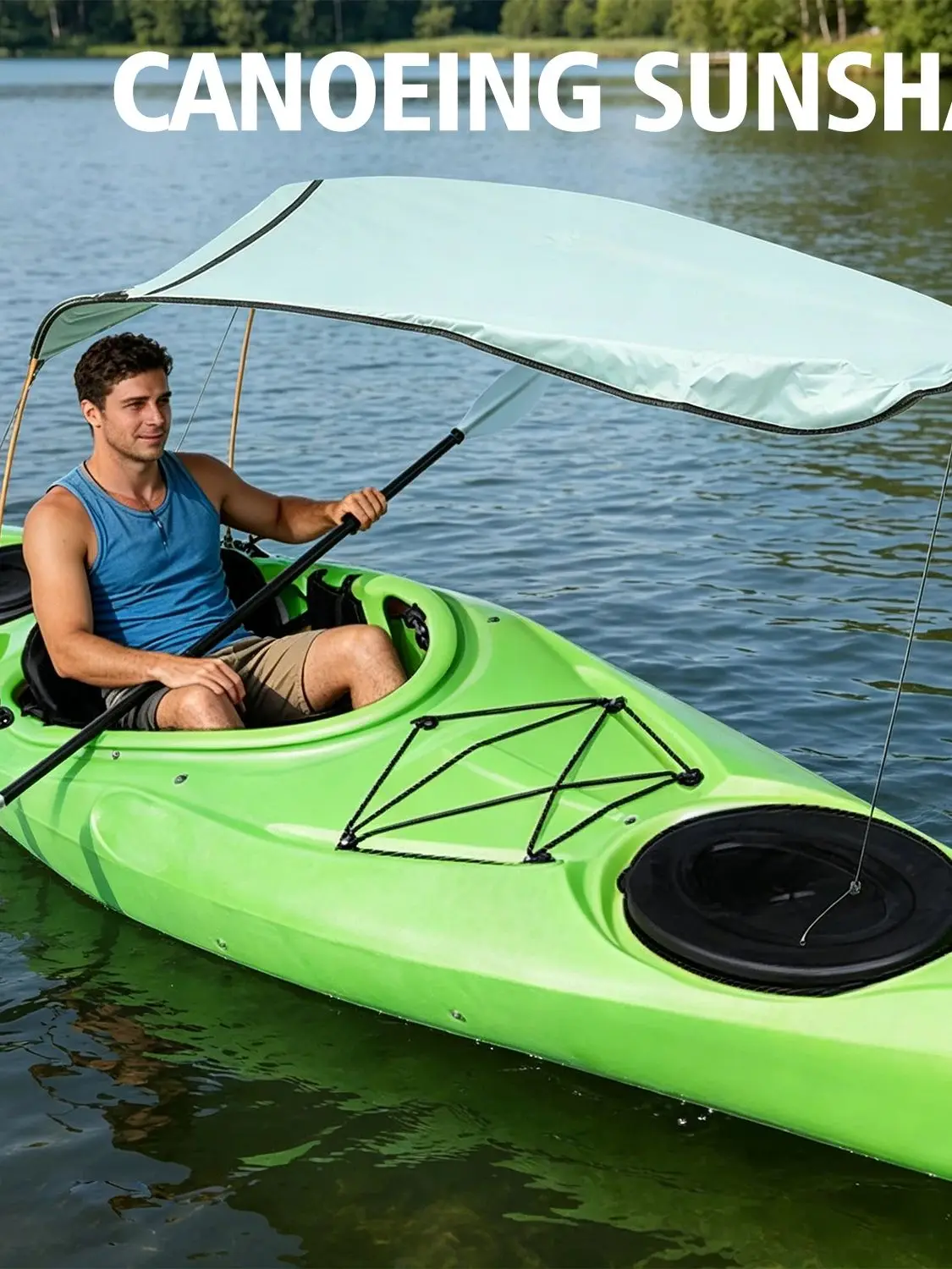 

Навес для каяка, водонепроницаемый навес от солнца для одного человека, верхняя крышка навеса для каяка, универсальный навес для каноэ