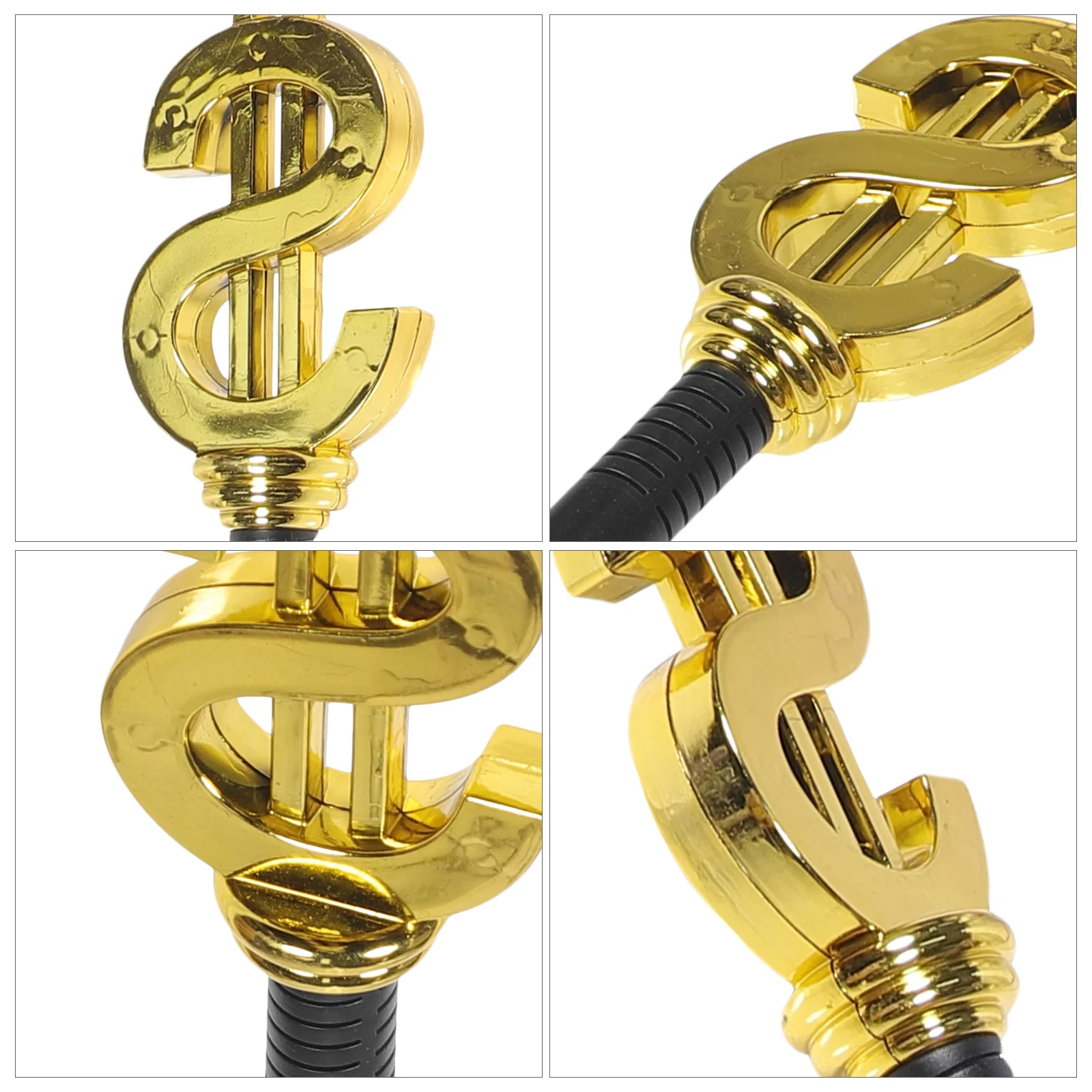 

2pcs Dollar Scepter Prop Halloween Style Ornate Walking Cane For Cosplay Costume Party Decor Egyptian Cane Dress Up Prop