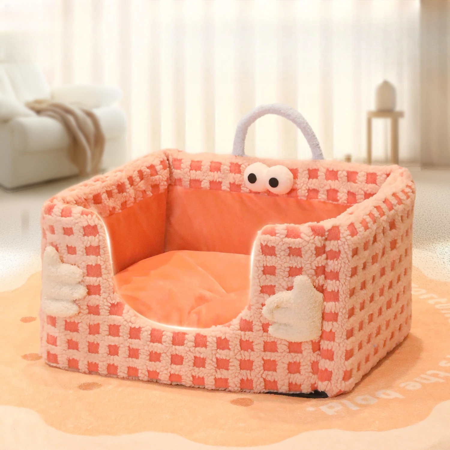 Washable Dog Bed 4 Seasons Pet Bed Winter New Plaid Sponge Cat Dog House