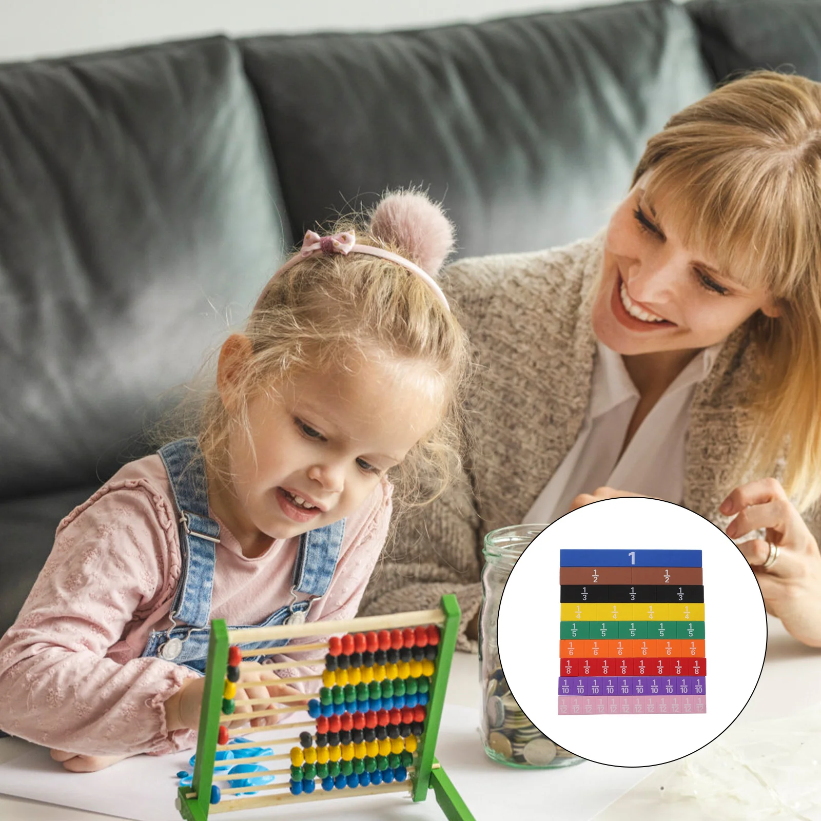 

Demonstrator Number Fraction Blocks Early Learning Toys Puzzles EVA Chips Educational Children Game Cognition