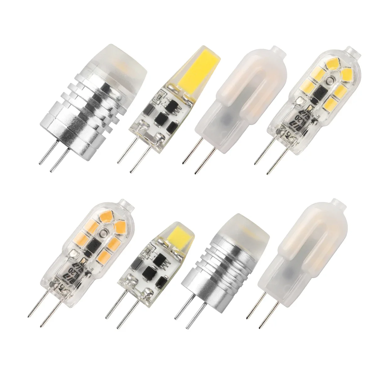 10PCSLED G4 Bulb AC DC 12V 24V 1W 2W 3W 3000K 4000K 6000K Cool White Lighting Flicker Free Suitable for Crystal Lamp Chandeliers