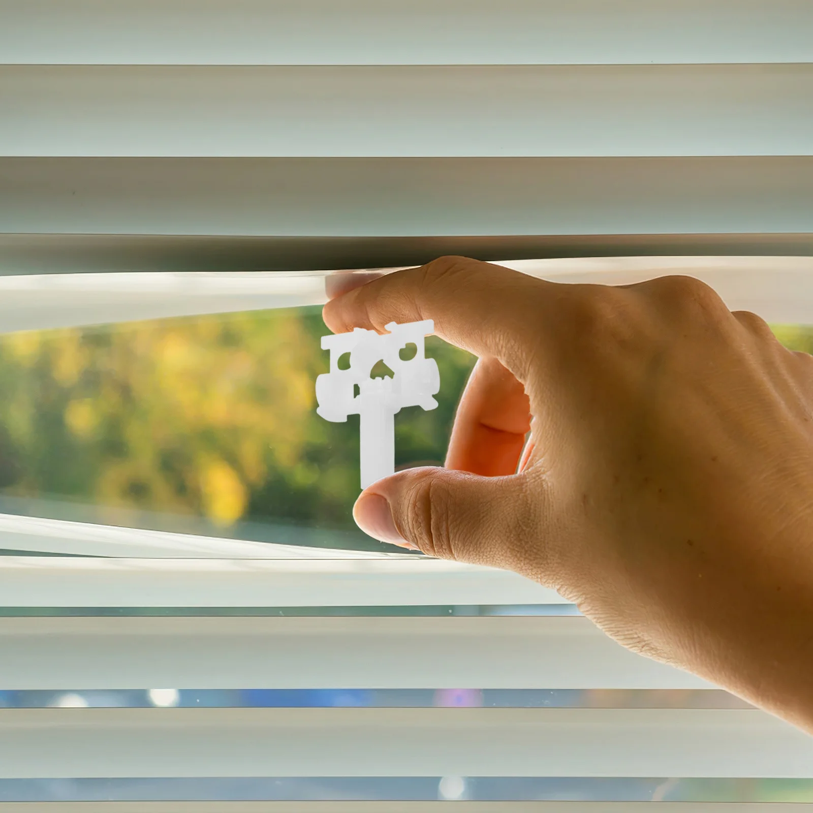 

15pcs Blind Repair Carrier Stem White 1.97X1.30X0.47In Replacement Parts For Curtains Diy Window Shade Fixer Kit Vertical Blinds