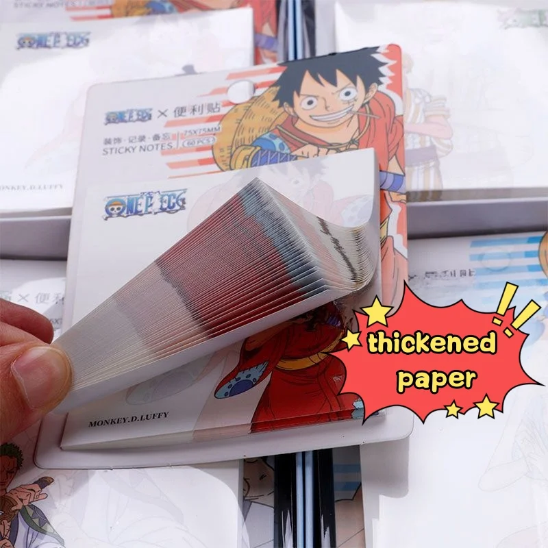 One Piece Cartoon Post-it Notes Animation Peripheral Cute Note Paper Marker Paper Tearable Sticky Note Memo Wholesale