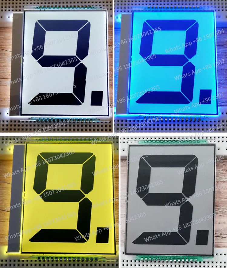 

3.25 inch 28PIN Positive Large 1-Digit Segment LCD Panel Static Drive Wide Viewing Angle Wide Temperature