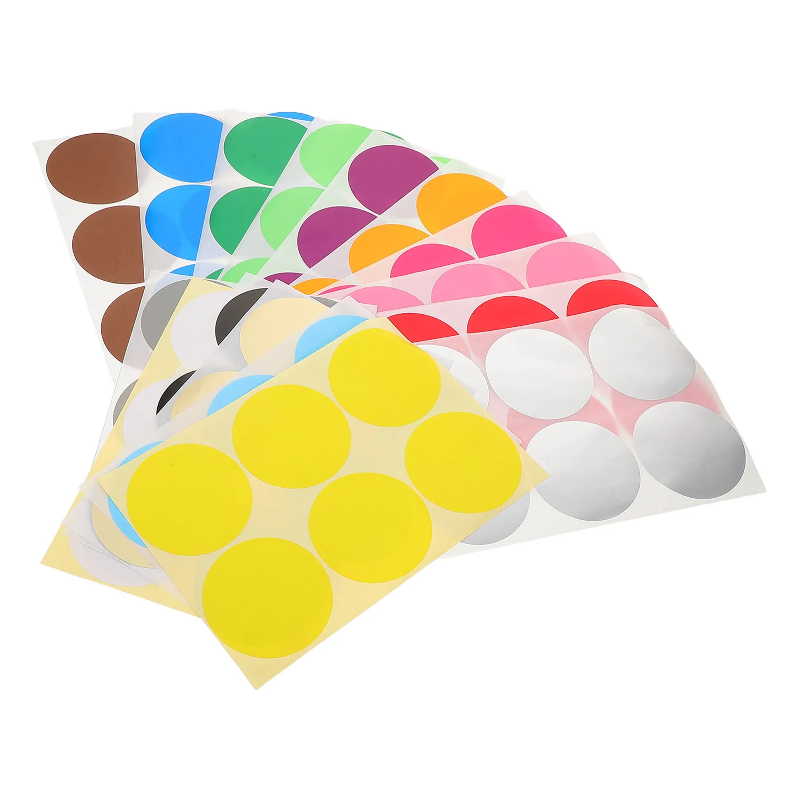

Waterproof Round Dot Stickers Colorful Coding Labels Adhesive Paper For Office Classroom Inventory 80Mm Printer Compatible