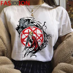 New Fullmetal Alchemist T Shirt Men Kawaii Edward Elric Graphic Tees Harajuku Cartoon Tshirt Japanese Anime Funny T-shirt Male