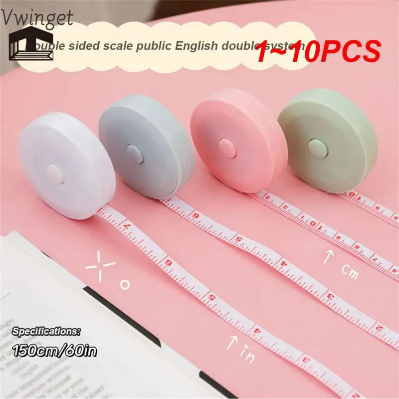 1~10PCS 150cm Ruler Office Measure Waist Measure Measure Portable Retractable Kids Height Measuring Tool Sewing Tailor