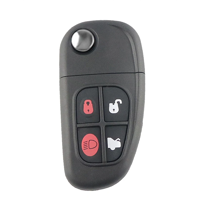 Remote Car Key Shell Case Cover For Jaguar X-Type S-Type 1999-2009 XJ XJR XKR XF XJ8 E XK 2002-2008 4 Botton Folding Fod No Logo
