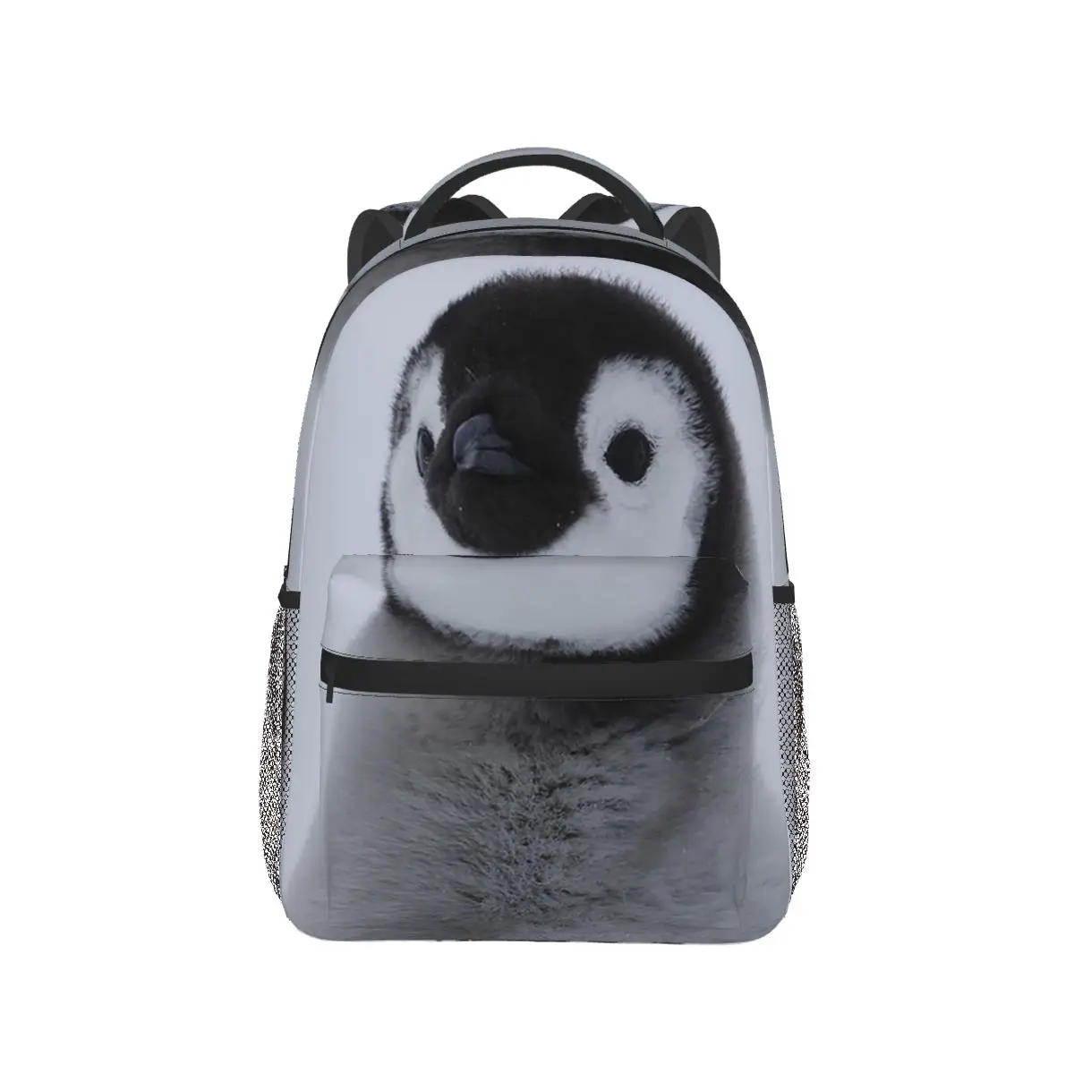 Cute Emperor Penguin Chick 2 Original Size Logo R Backpack Hot Sale Daypack Large Capacity Kids BookBag School Bag Shoulder Bags
