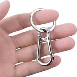 4Pcs Carabiner Clip Keychain Metal Carabiner Shape Key Ring Keyring Key Holder Clips Hook Holder Organizer for Car Keys Finder