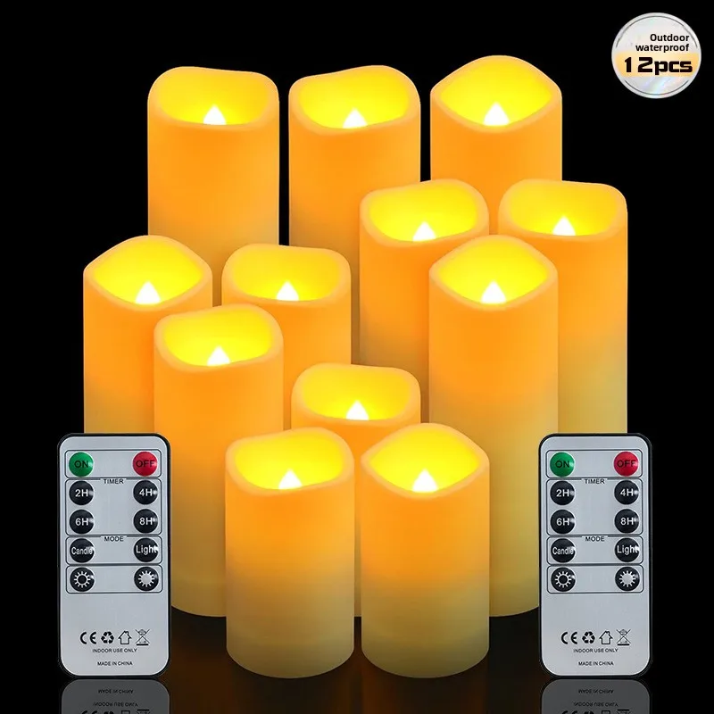 12-piece-of-waterproof-led-remote-control-electronic-candle-lights-for-outdoor-music-festivals-banquets-parties-and-festivals