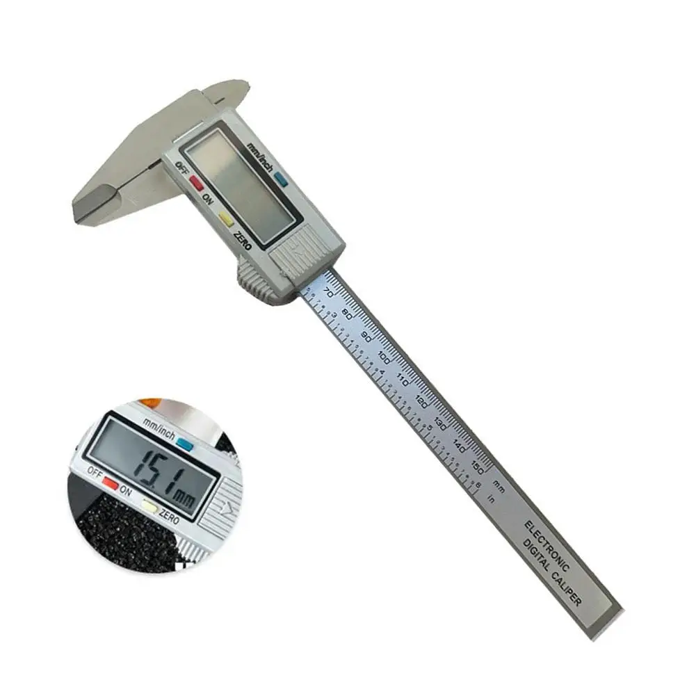 ET50 150mm Digital Caliper Stainless Steel Fraction / MM / Inch 0.01mm High Precision for Mechanical Components Measure X0K5