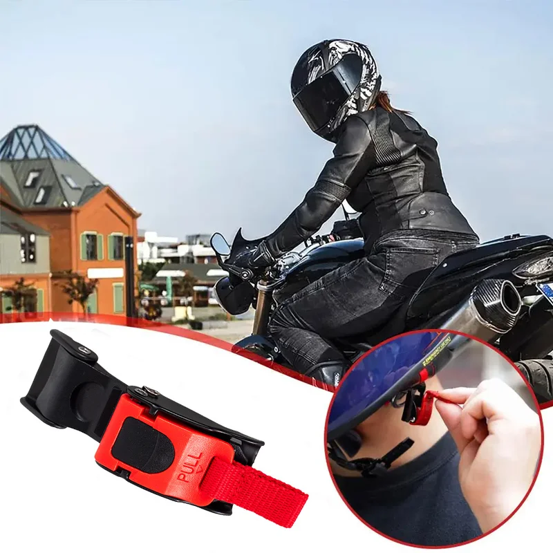 Picture 6: 6Pcs Motorcycle Helmet  Buckle Speed Clip Chin Strap Quick Release Pull Buckle Red Motorcycle Helmet Lock Socket Buckle